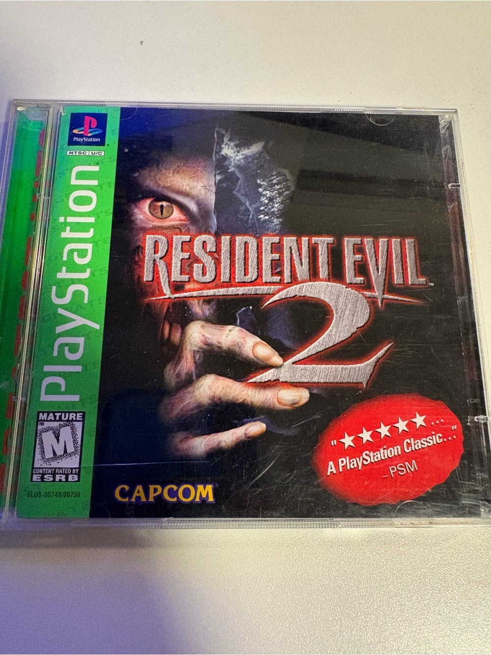 Sony PlayStation Resident Evil 2 Game - Black & Green Cover
